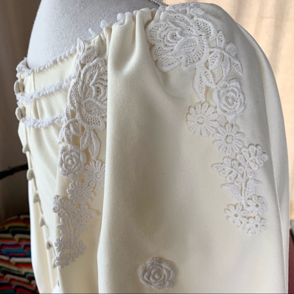 70s Polyester Bridal Gown - Picture 9 of 15